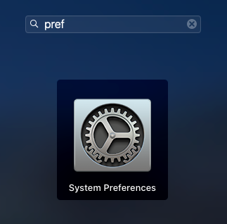 System Preferences in the Launchpad