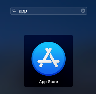 App Store icon in the Launchpad