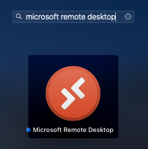 Remote Desktop icon in the Launchpad