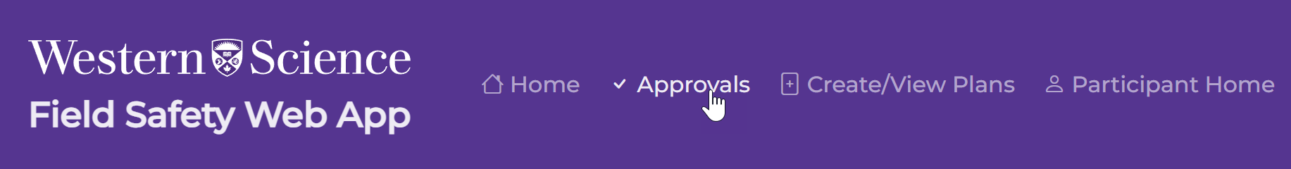 Image of banner showing where to click