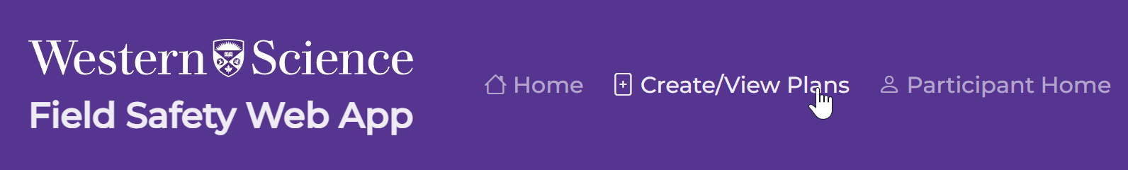 screenshot of "create/view plans"